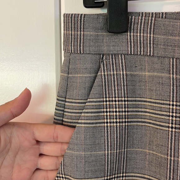 Nordstrom Designer Lewit Plaid Flare Trousers - Picture 2 of 6